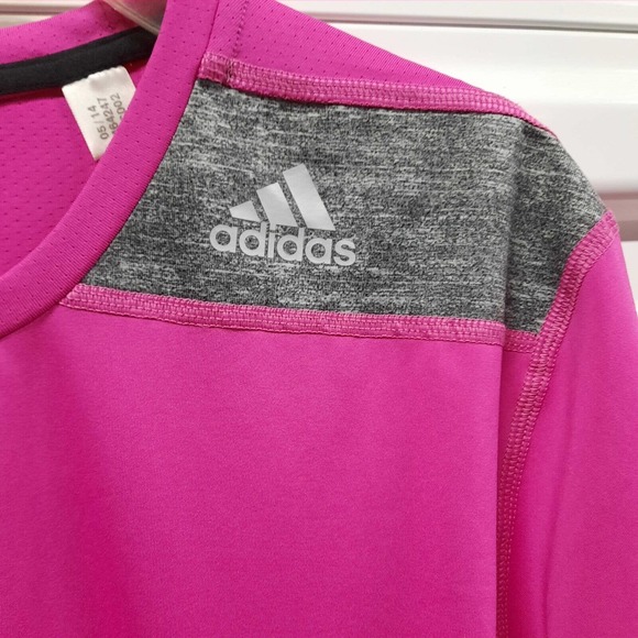 Adidas Tech Fit Climalite Athletic Top Womens Medium Pink Activewear - Picture 3 of 7